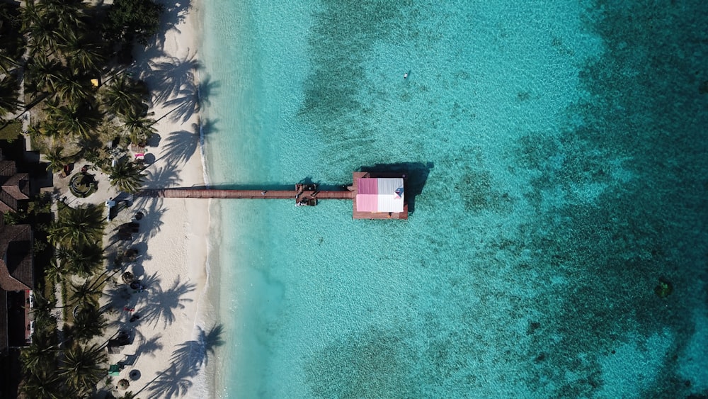 aerial view of dock