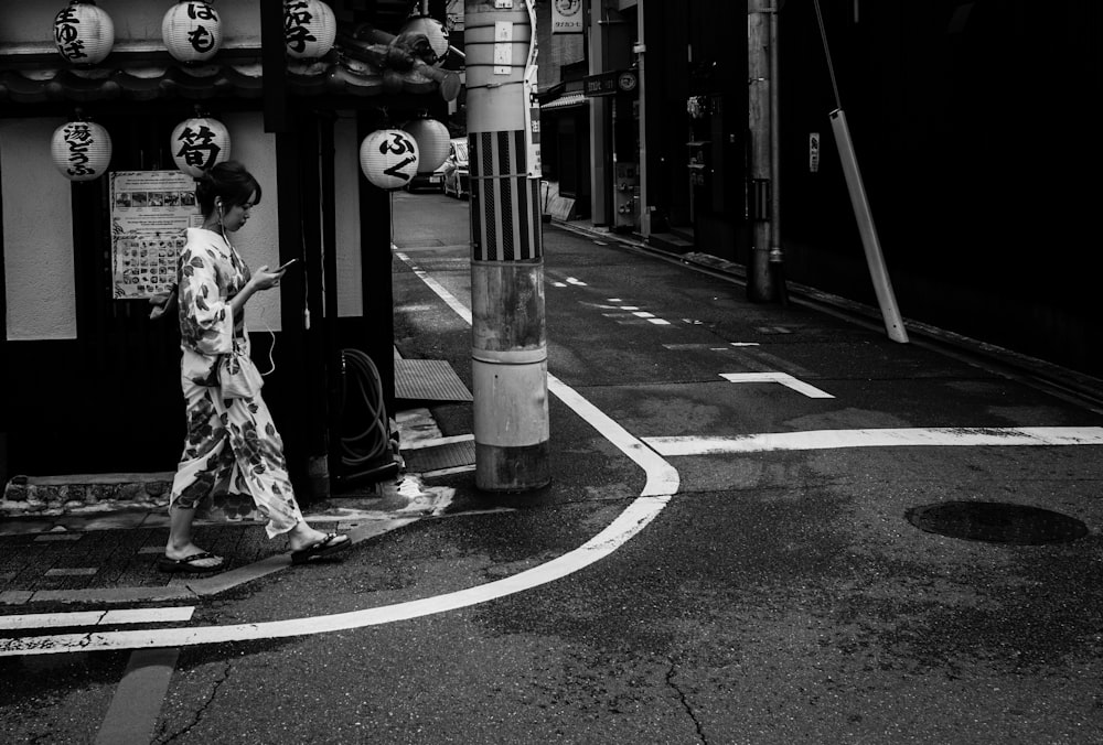 person walking on street