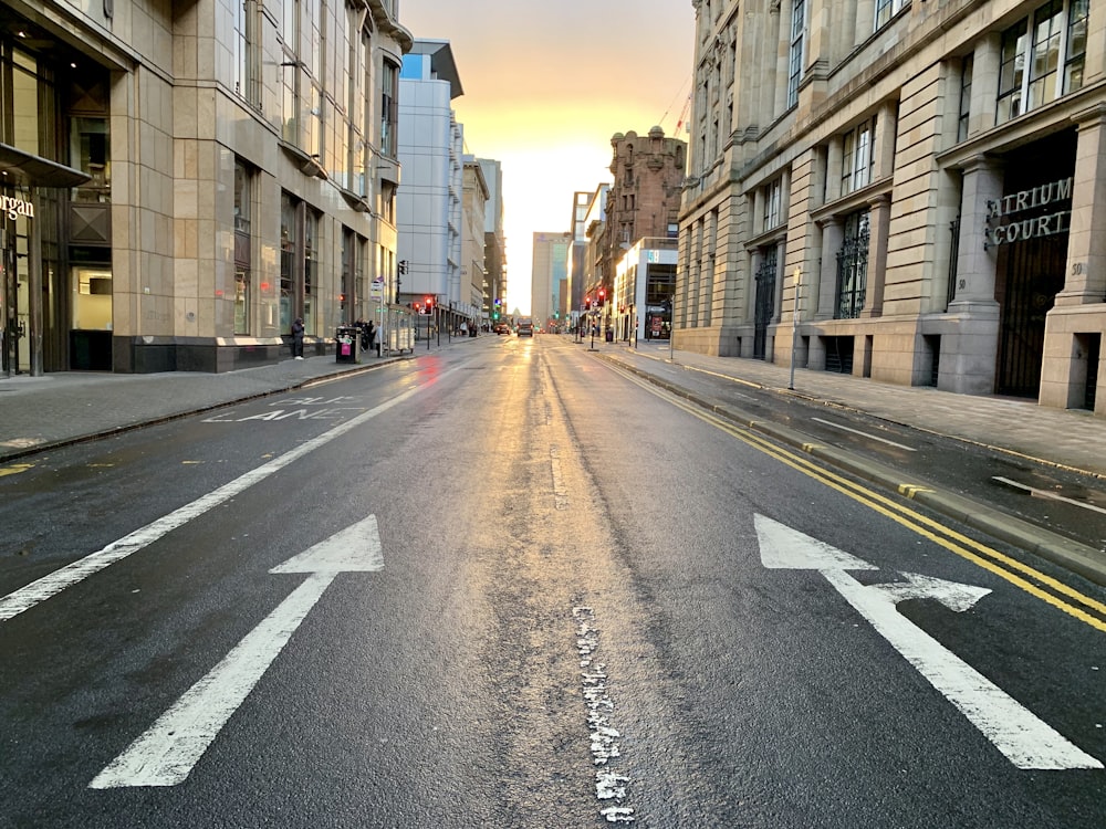 selective focus photo of concrete road