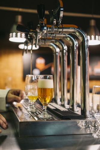 Self-pour beer taps