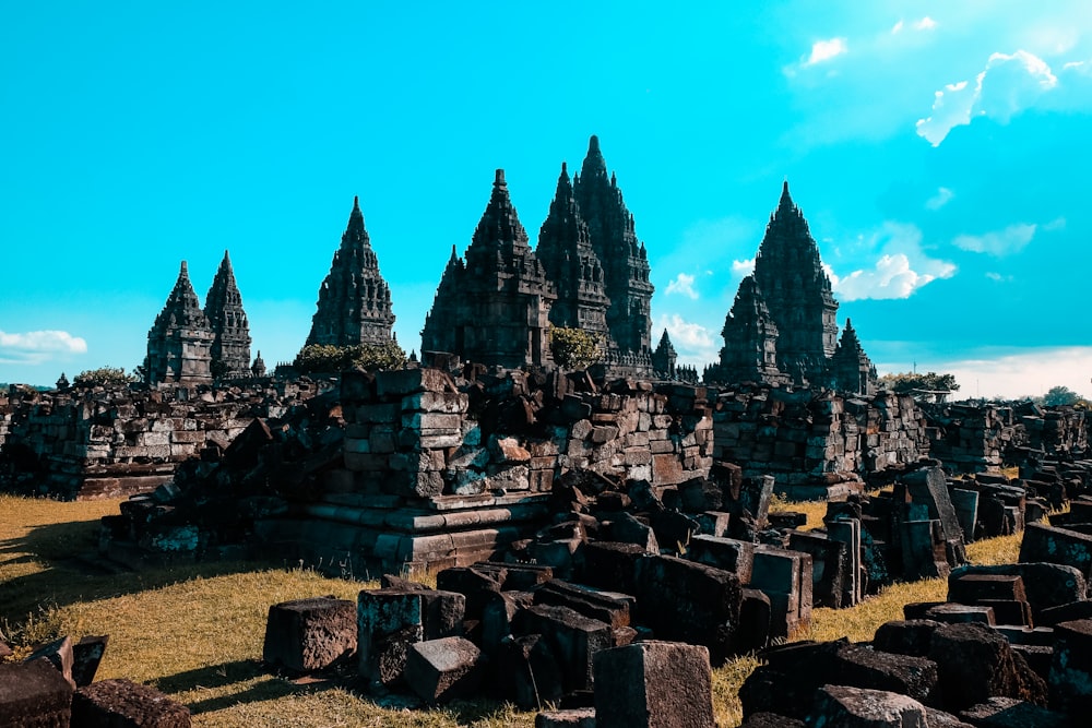 low angle photo of Angor Wat