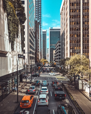 architectural photography of city buildings
