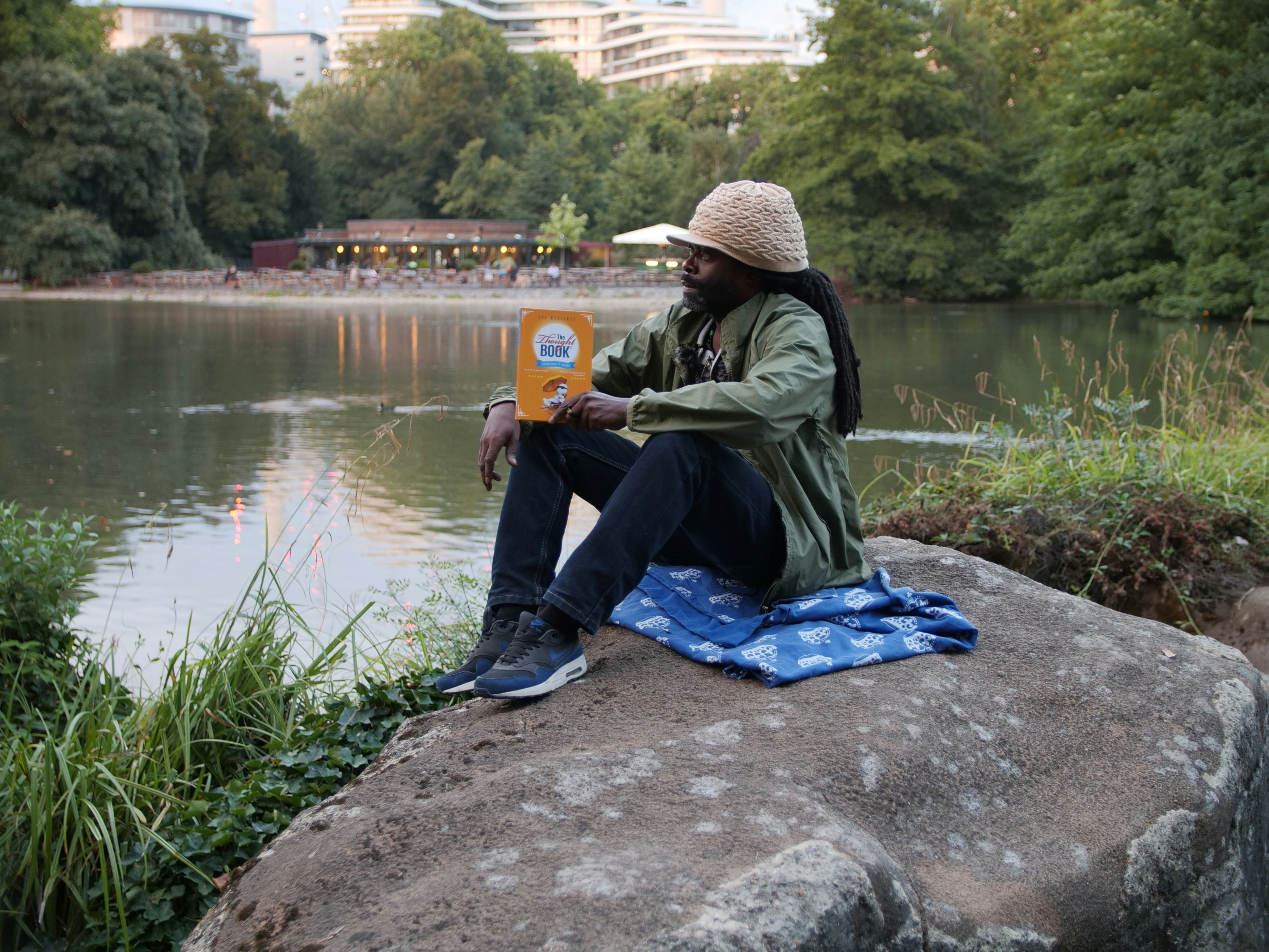 Rasta man irie... Holding a Copy of The Thought Book 2