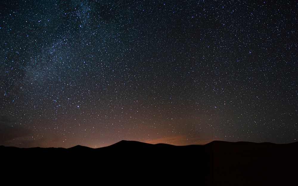 mountain photography nighttime