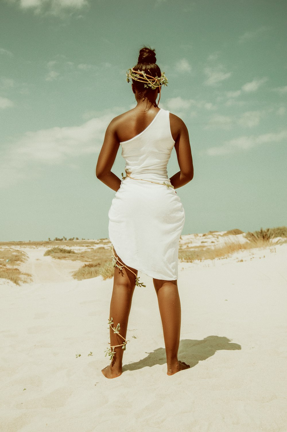 woman standing on seashore