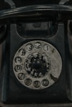 black rotary phone