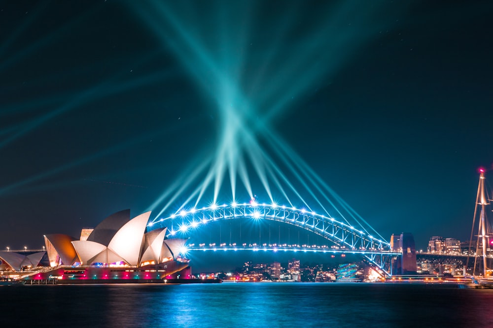 Opera House across gray bridge