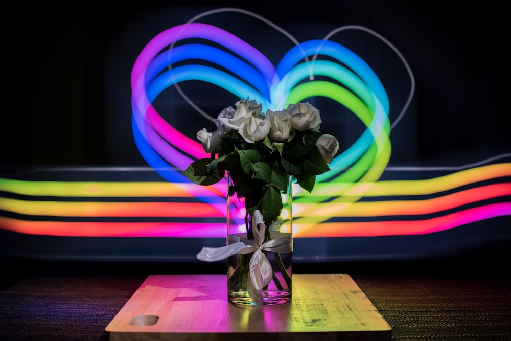 white rose flower arrangement