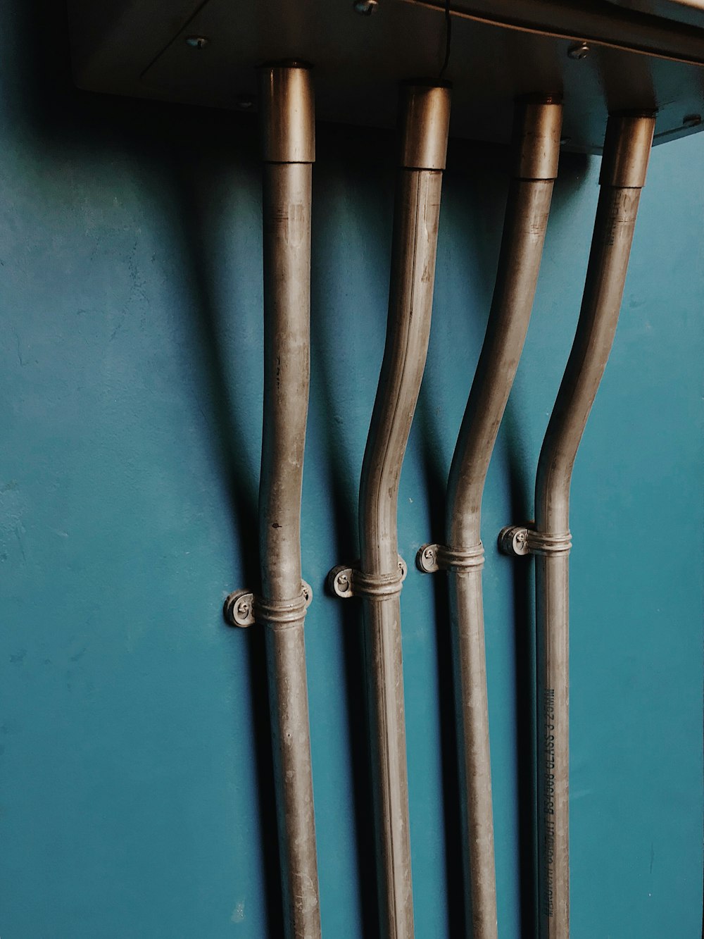 brown metal pipes