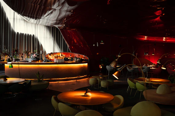 red and brown restaurant