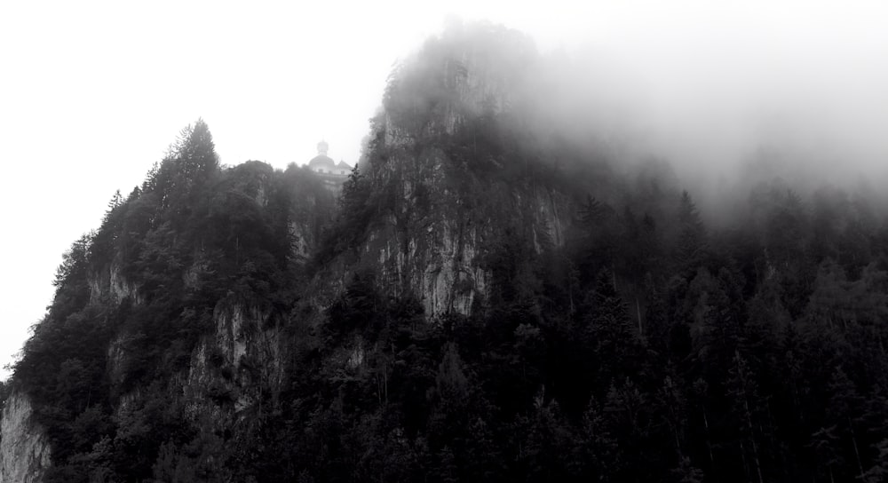 Montagne grise et mer de nuages