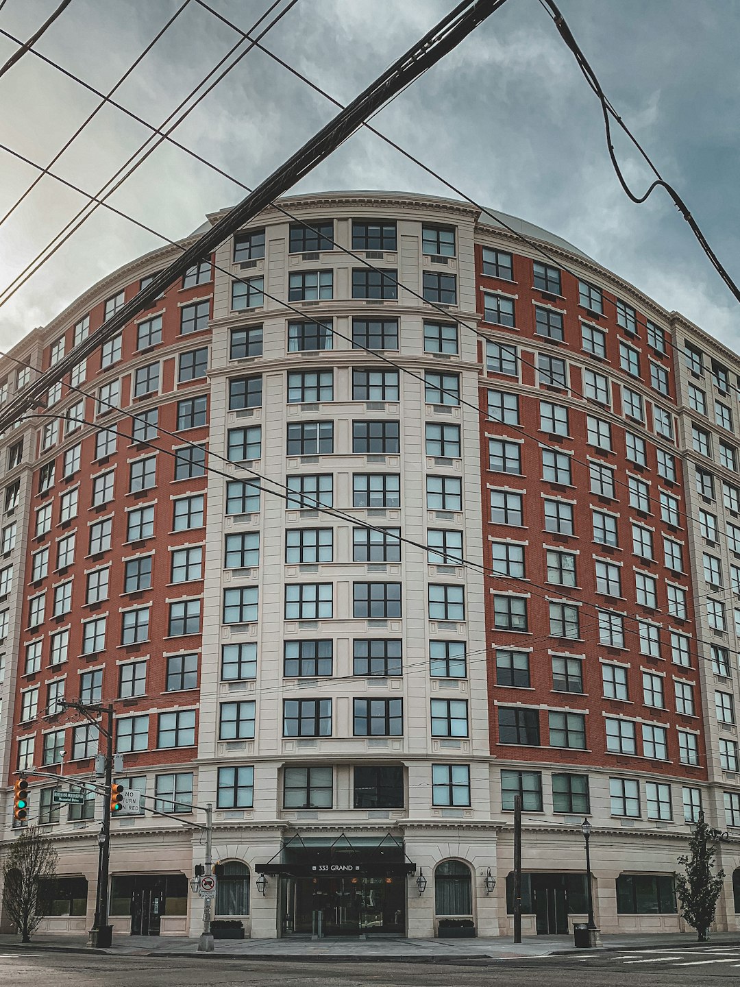 red and white concrete building