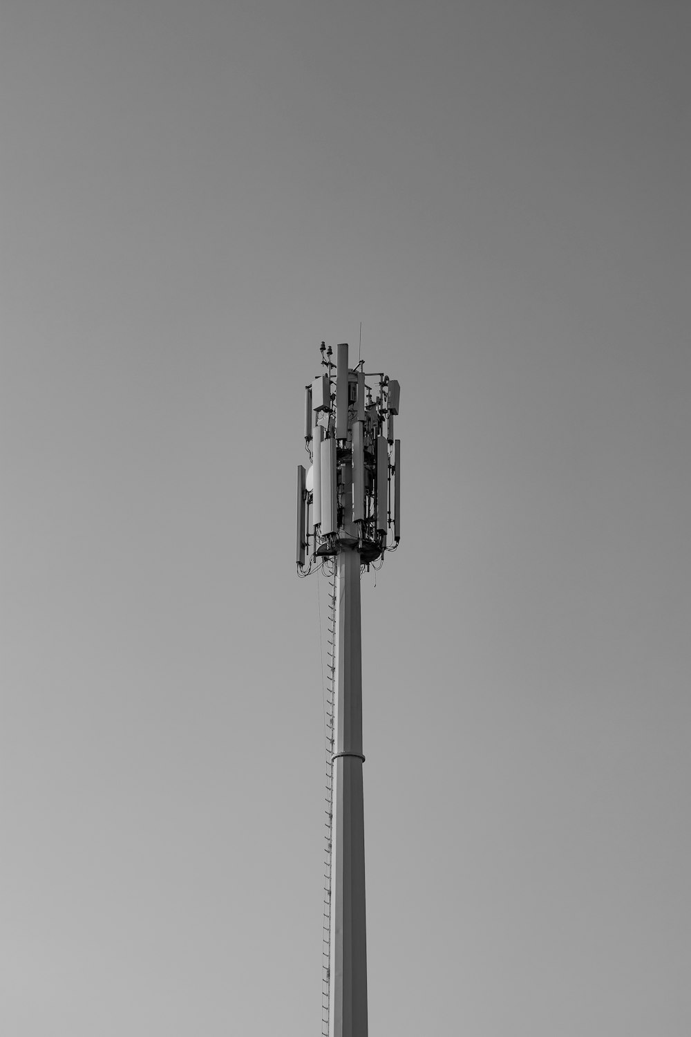 gray transmission tower