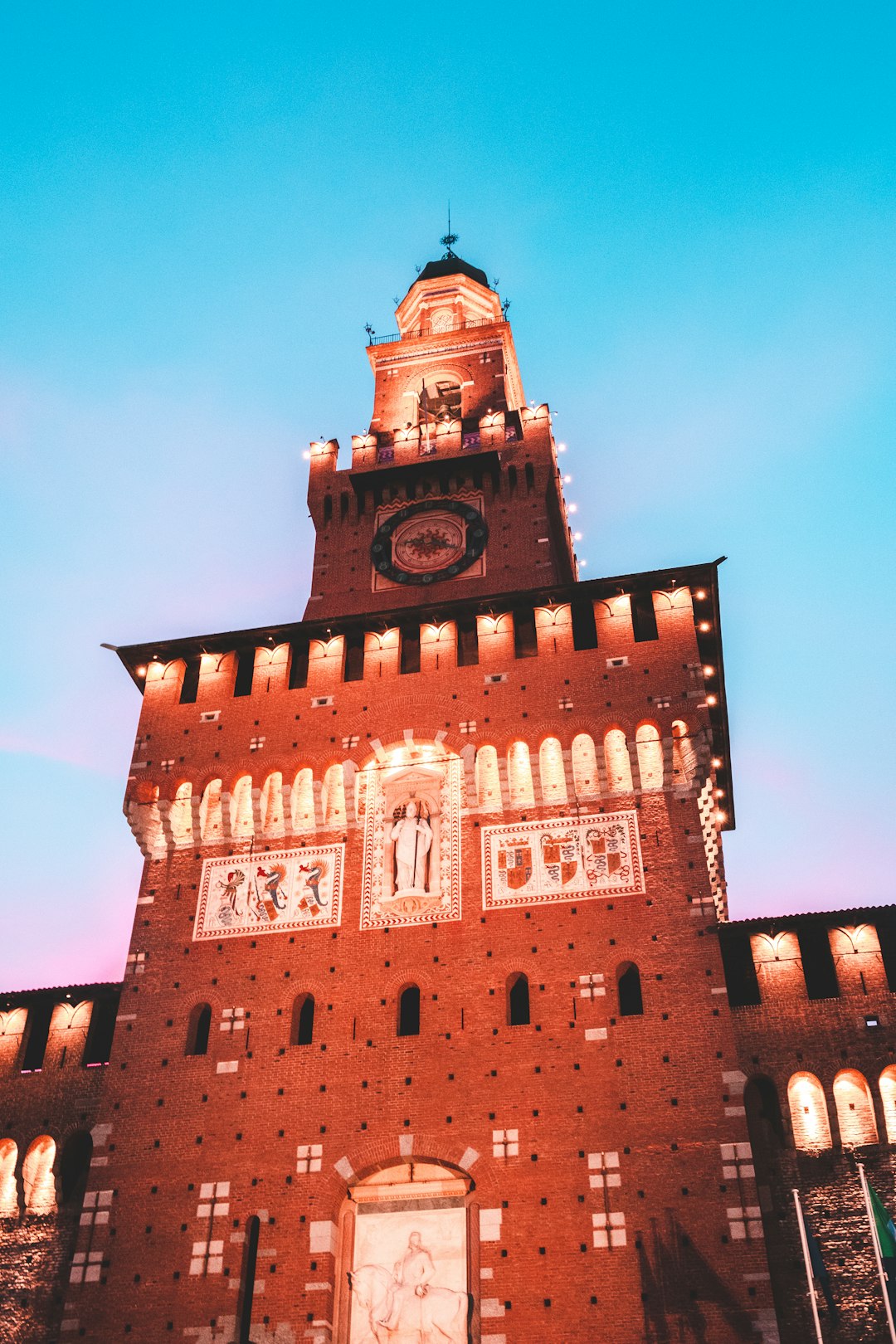 low angle photography of clock tower