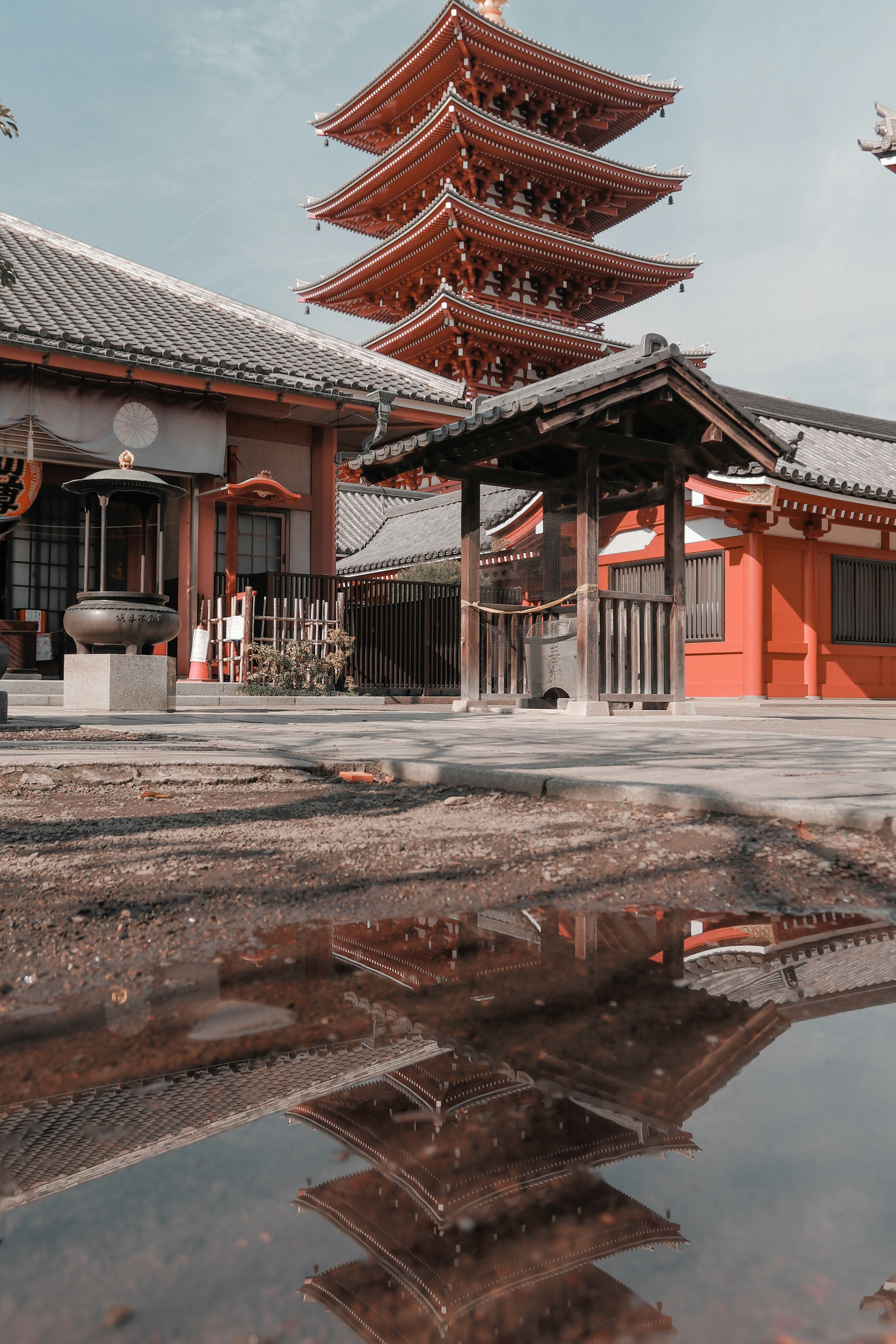 red wooden temple