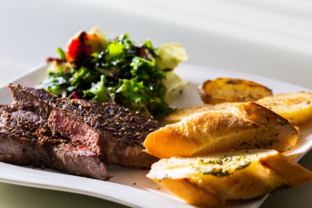 cooked foods on white ceramic plate