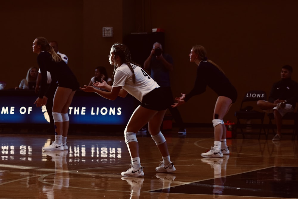 women playing volleyball