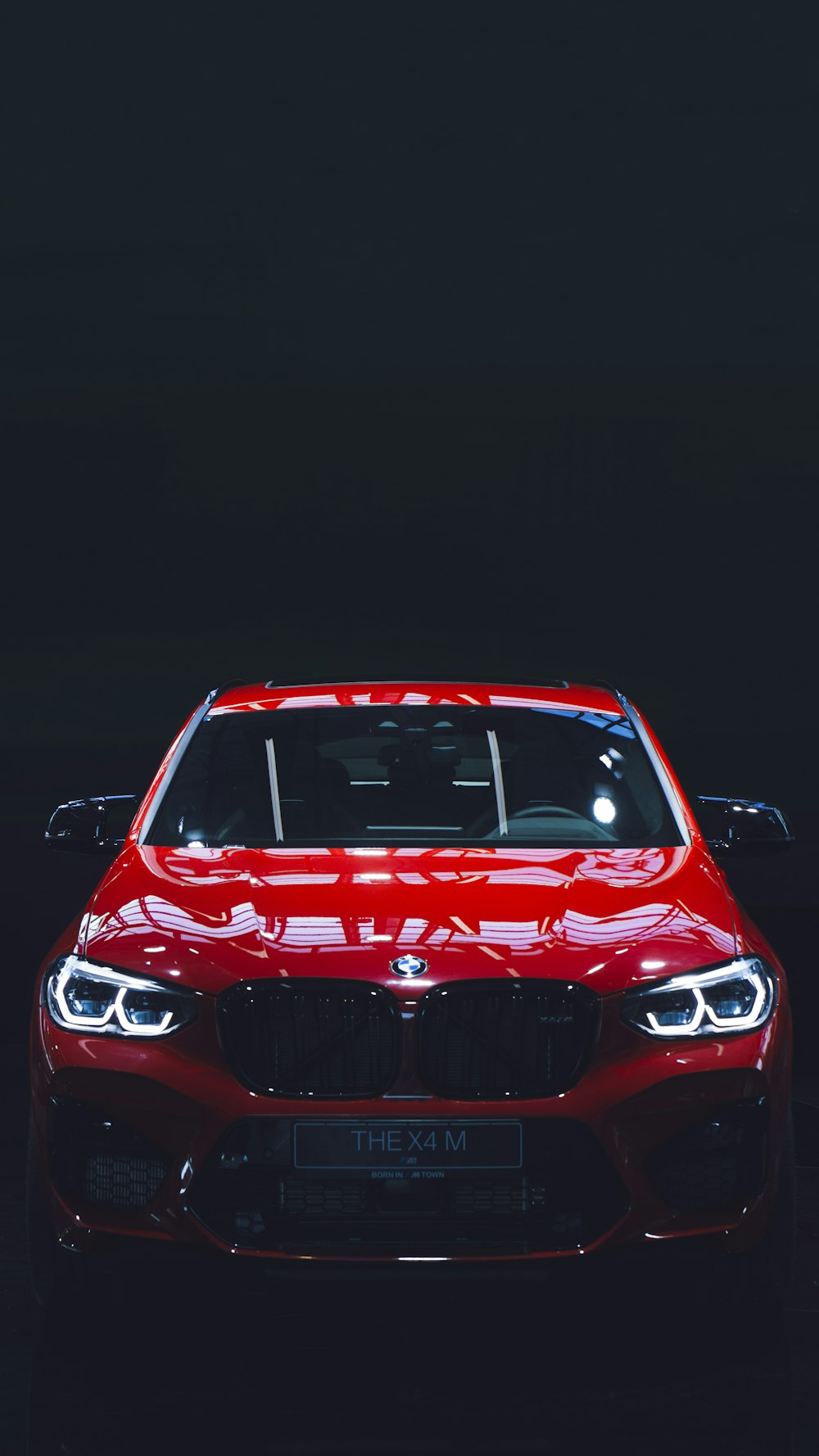 빨간 BMW 자동차 사진