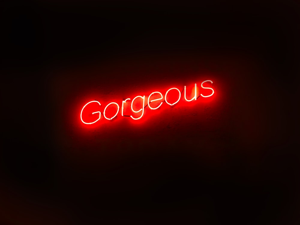 gorgeous neon light signage
