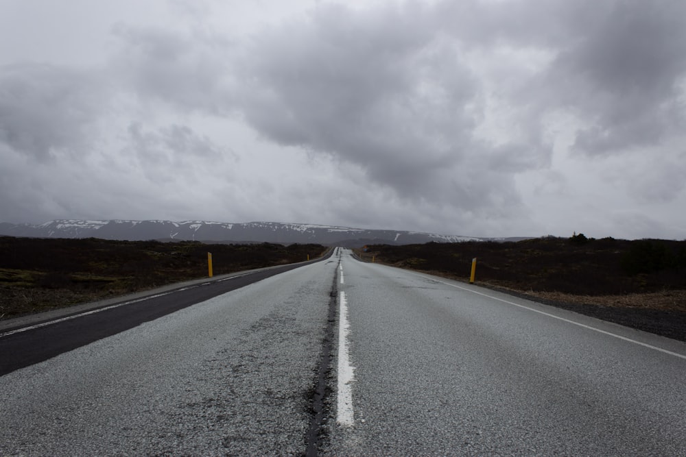 gray concrete road