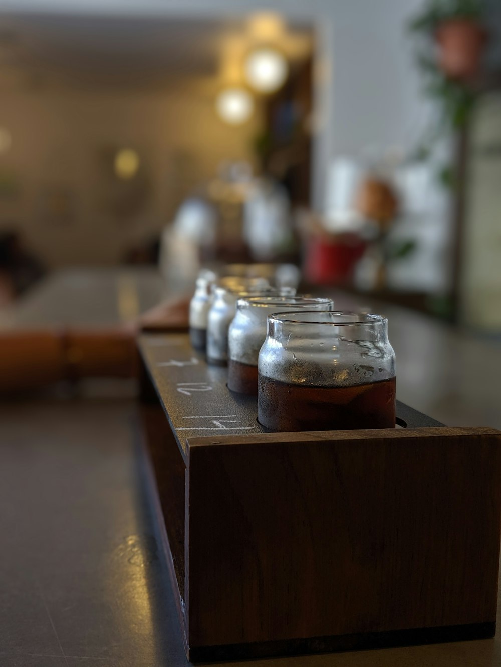 several glass jars