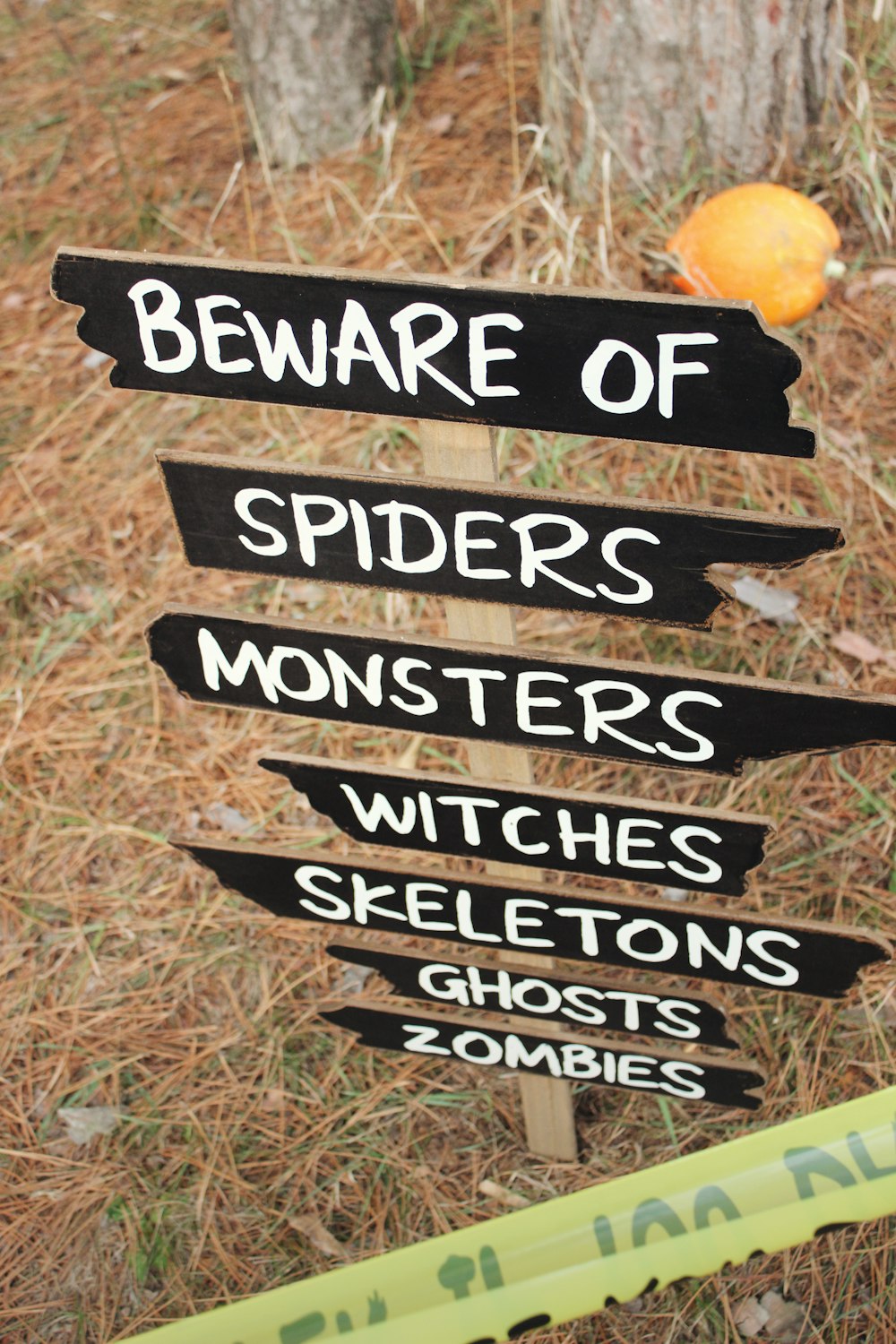 beware of spiders signage