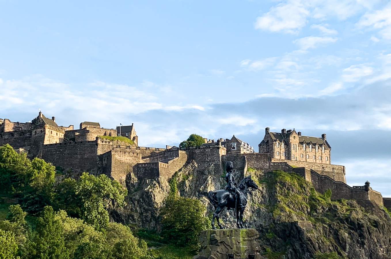 Edinburgh's historic architecture with castle view