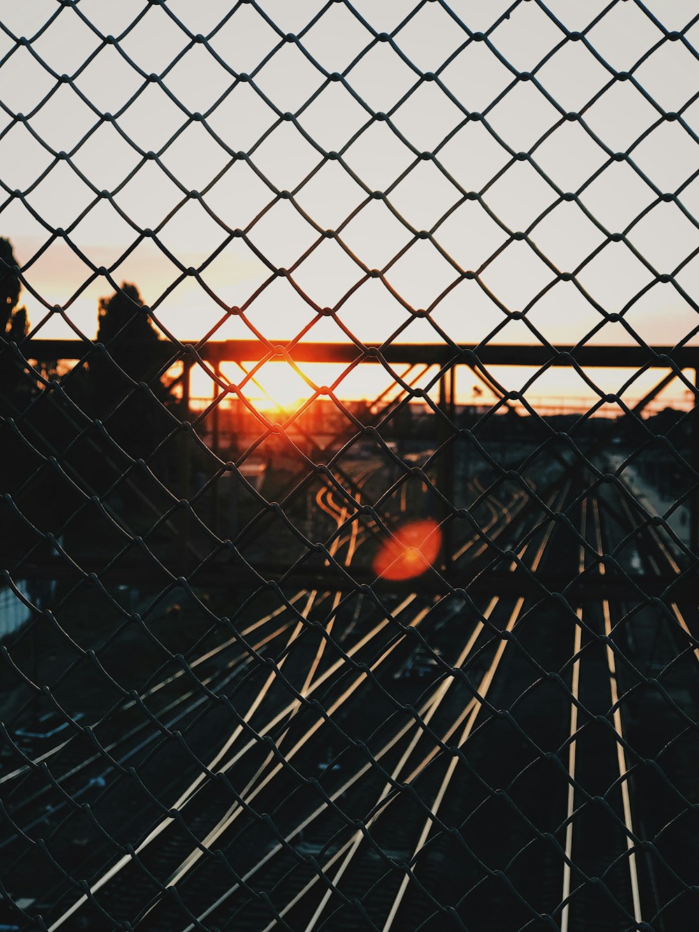 black chain-link fence