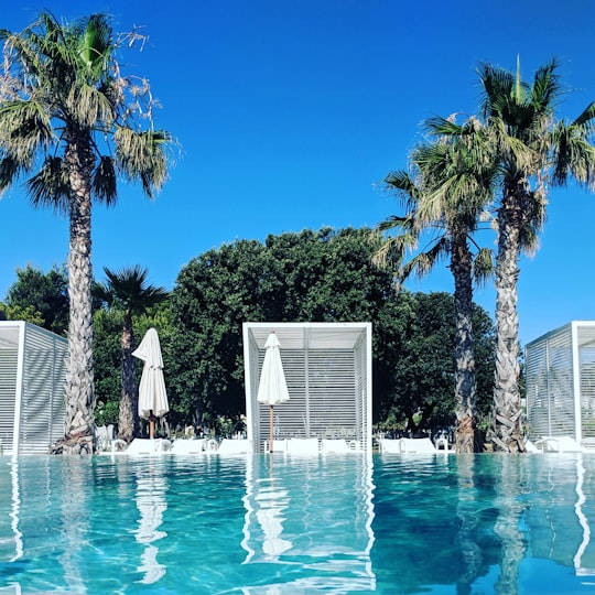 blue swimming pool in Šibenik Croatia