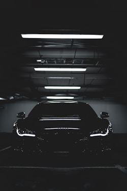 parked black car