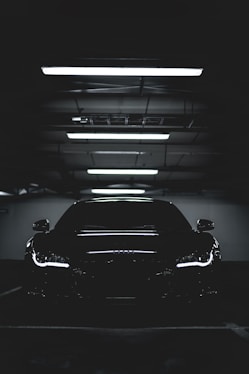parked black car