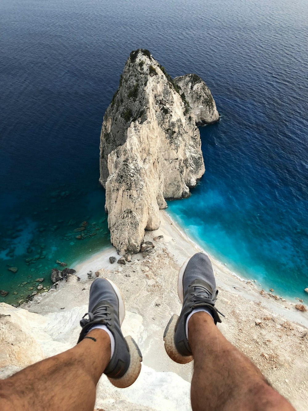 landscape photography of white and gray rock formation