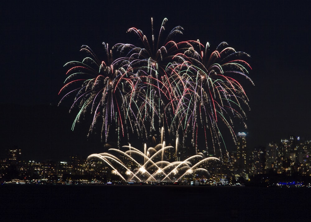 aerial-photography of fireworks during nighttime