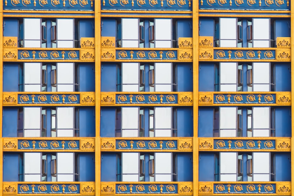 yellow and blue building