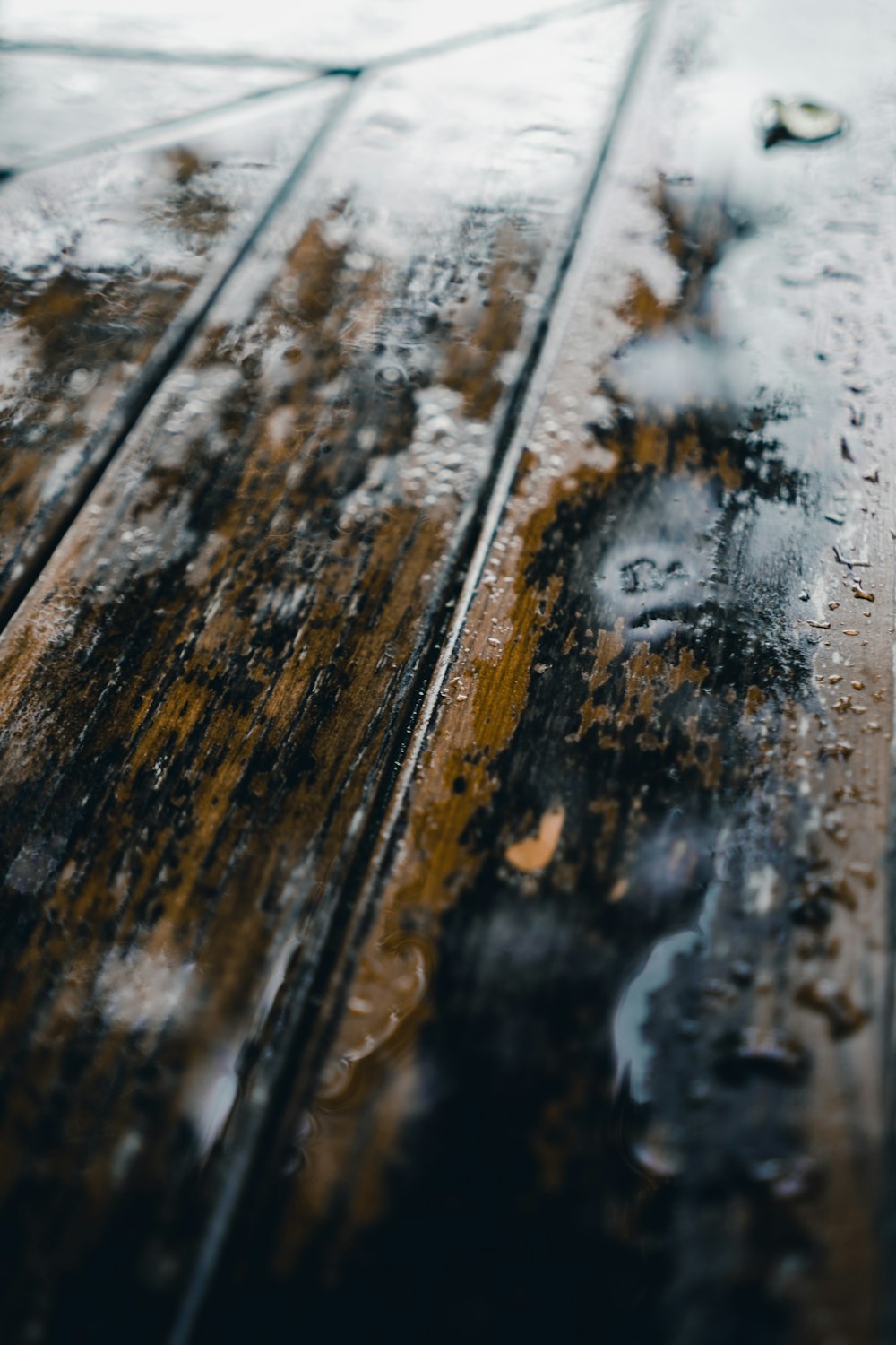 brown and black wooden surface