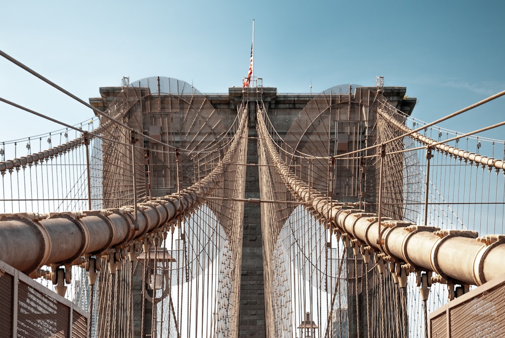 brown metal bridge