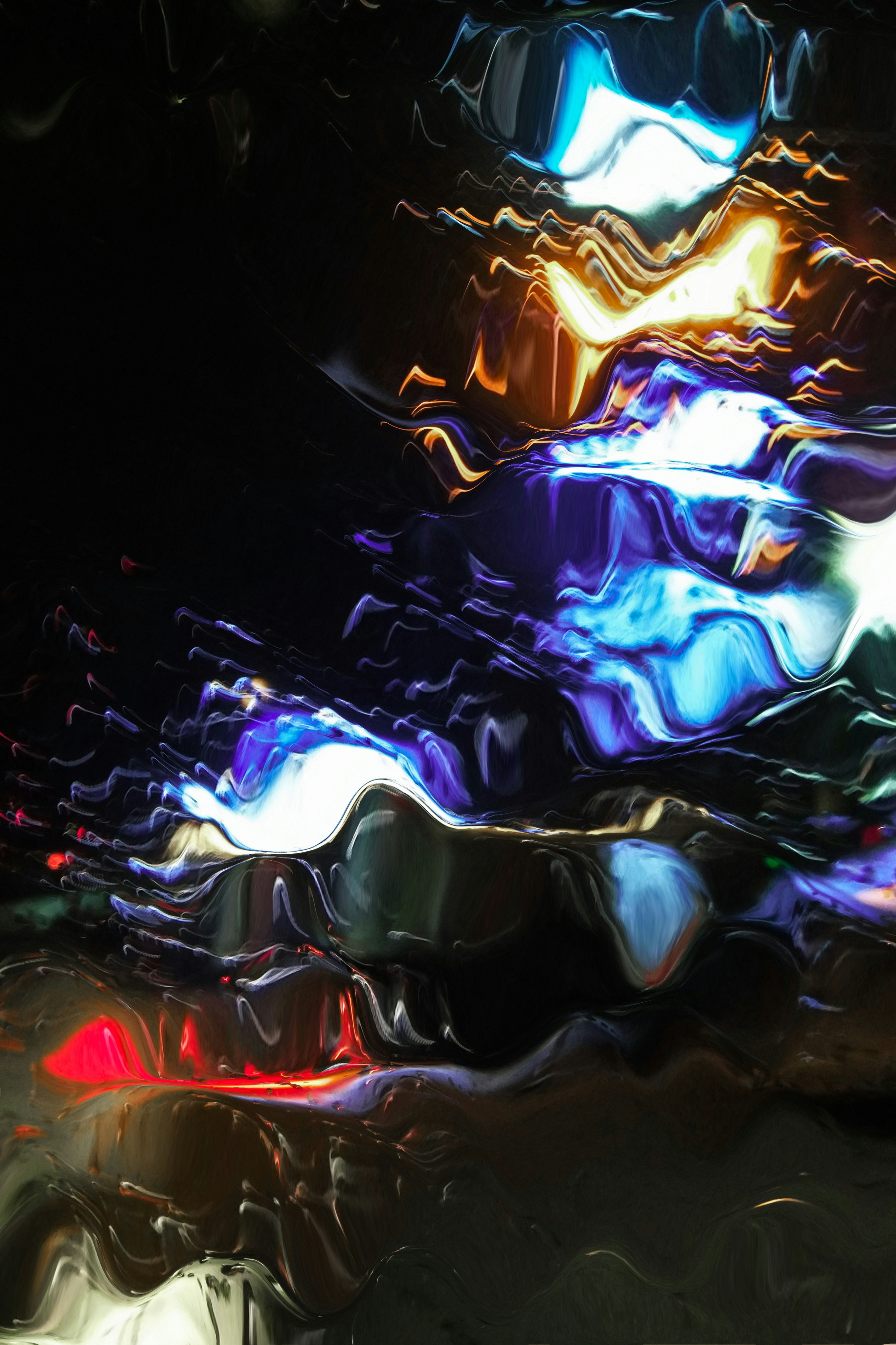 여러 가지 빛깔의 액체 추상 그림