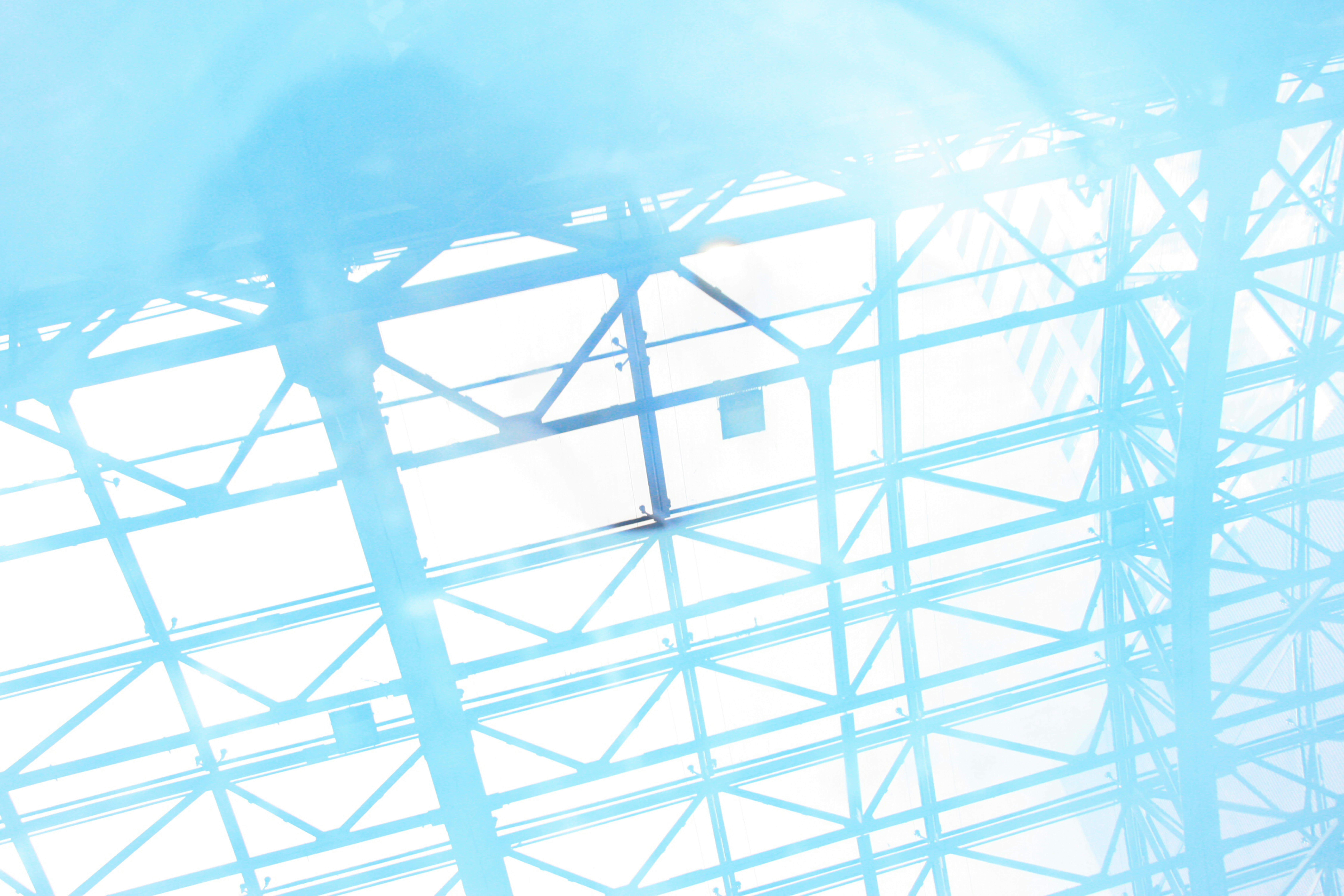 화창한 날 비행기가 하늘을 날고 있다