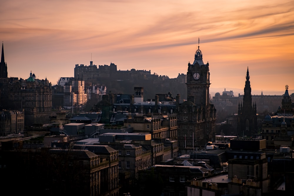 buildings during golden hour