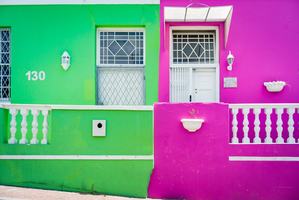 pink and green concrete structure