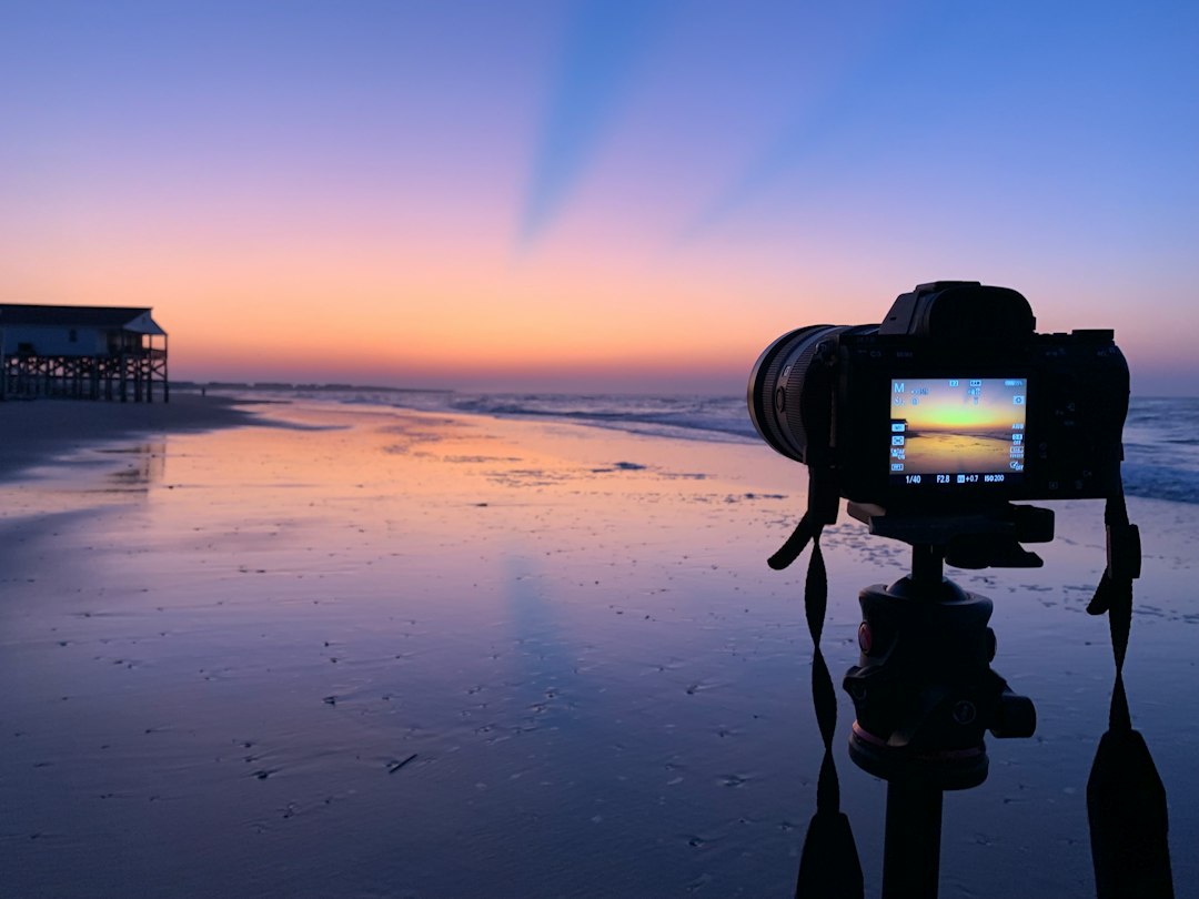 mirrorless camera on tripod