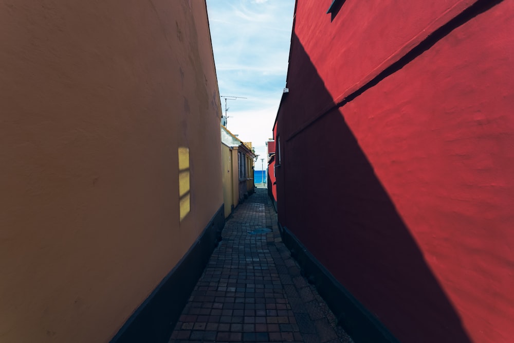 red and brown walls