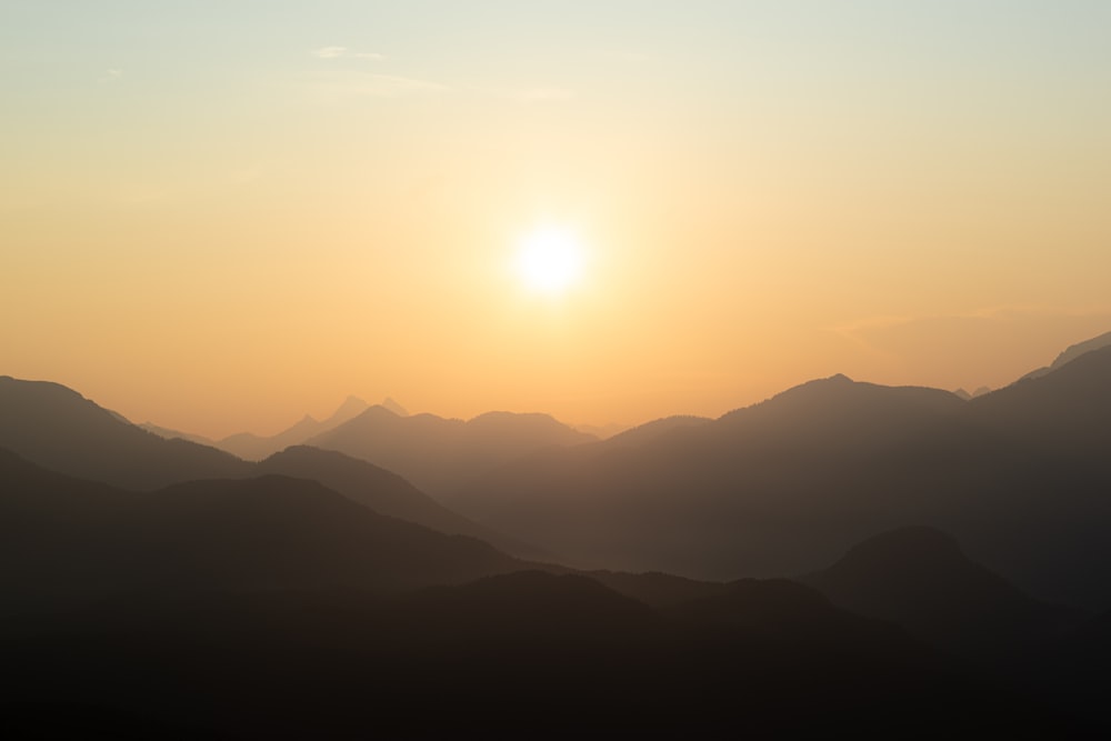 rocky mountain during golden hour