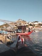 A tranquil river scene in the Douro region.