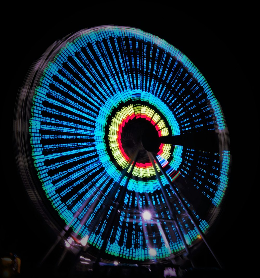 blue and brown LED Ferris Wheel