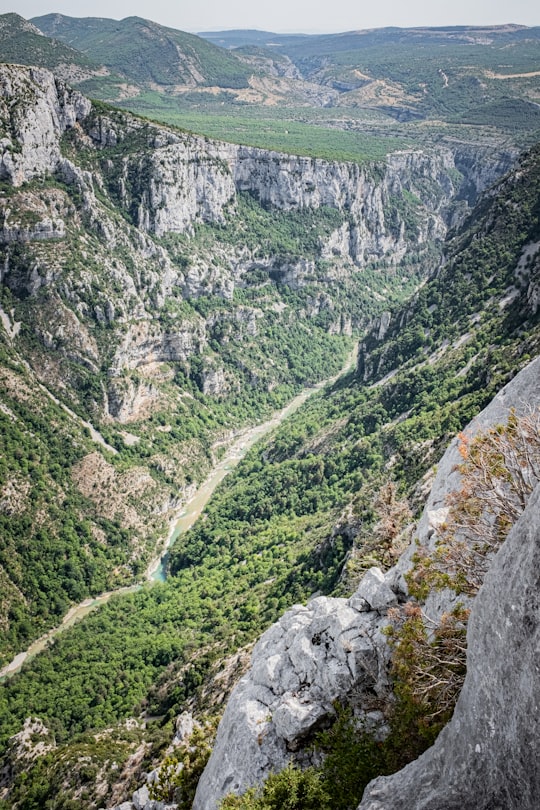 valley between mountain in Verdon Natural Regional Park France