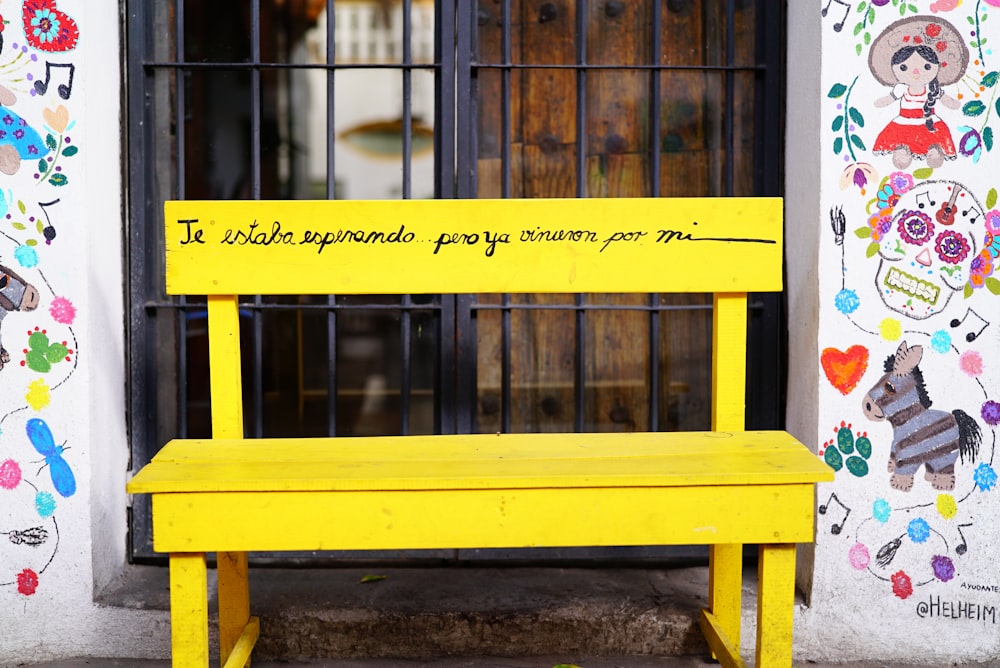 yellow bench