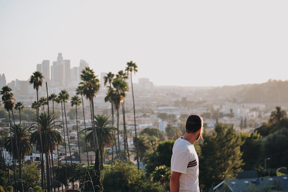 man wearing white t-shirt