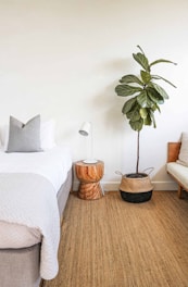brown wooden side table