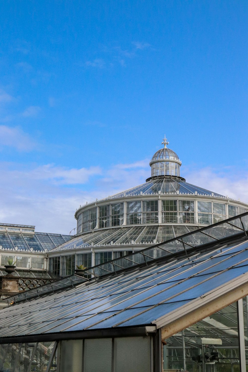 clear glass building